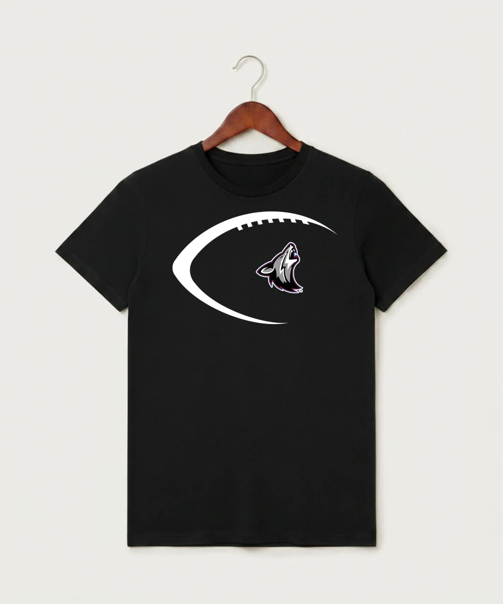 Heron Lake-Okabena High School Football (Boys) - Black T-Shirt - Full Front