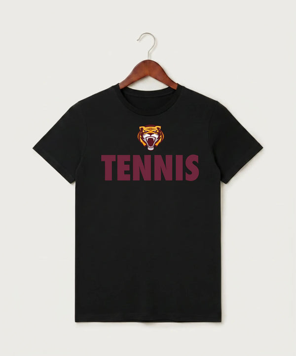 Stewartville High School Tennis (Coed) - Black T-Shirt - Full Front