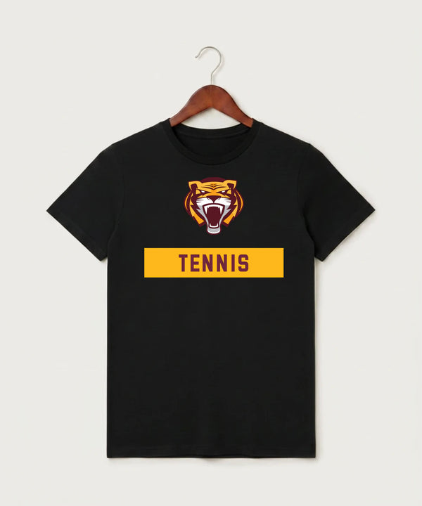 Stewartville High School Tennis (Coed) - Black T-Shirt - Full Front