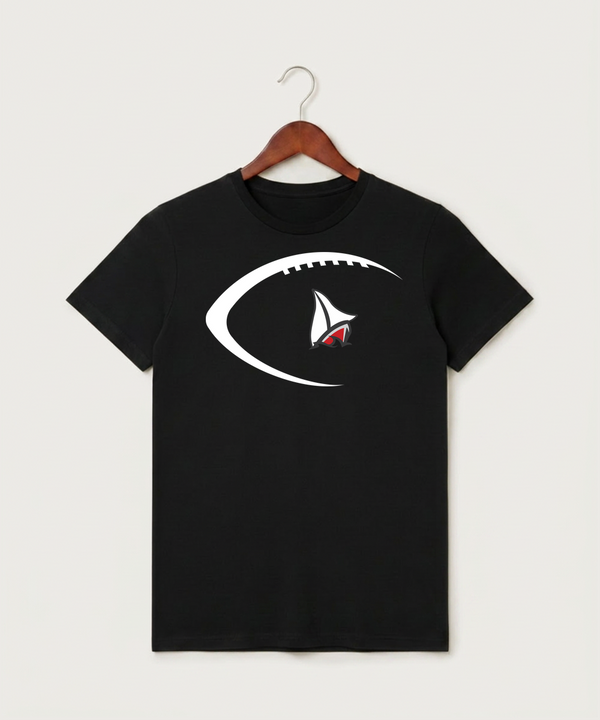 Detroit Lakes Community High School Football (Boys) - Black T-Shirt - Full Front