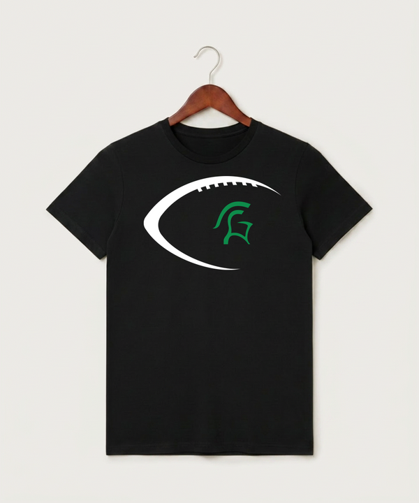 La Crescent High School Football (Boys) - Black T-Shirt - Full Front