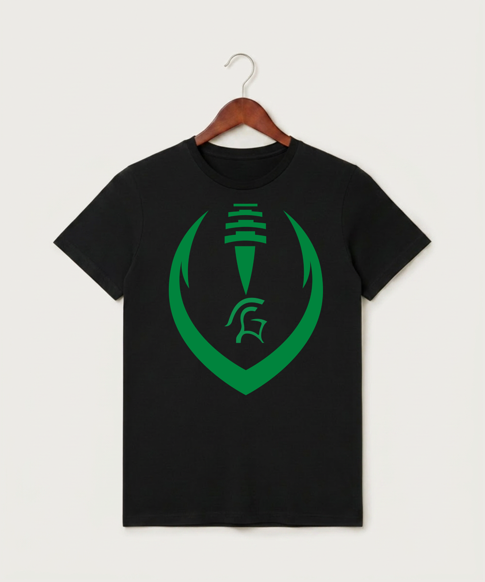 La Crescent High School Football (Boys) - Black T-Shirt - Full Front