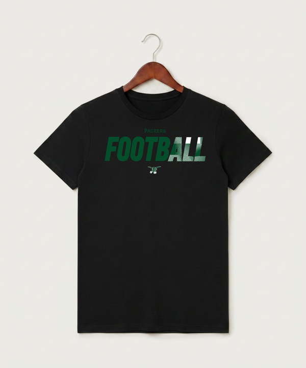 West Fargo High School Football (Boys) - Black T-Shirt - Full Front