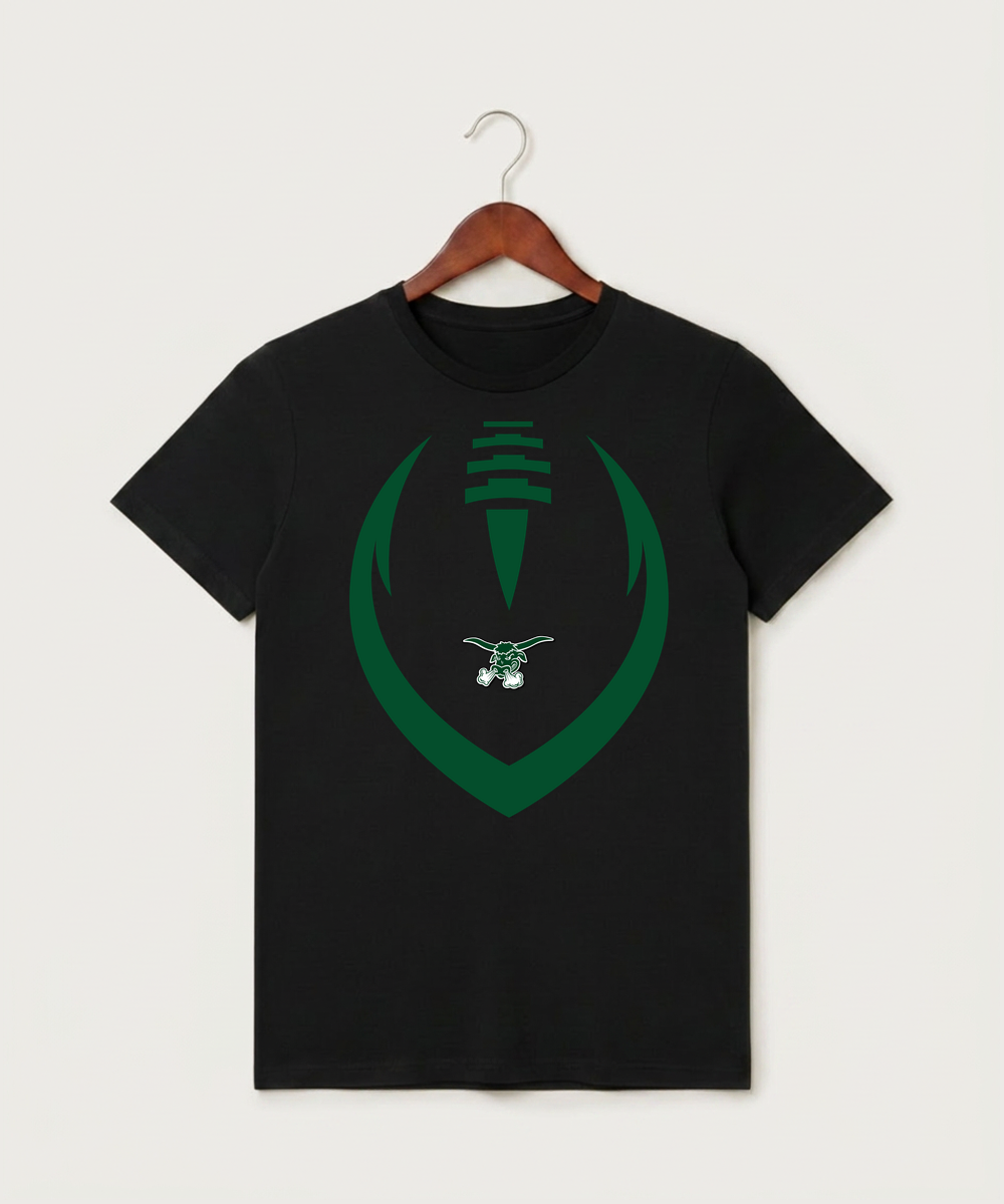 West Fargo High School Football (Boys) - Black T-Shirt - Full Front