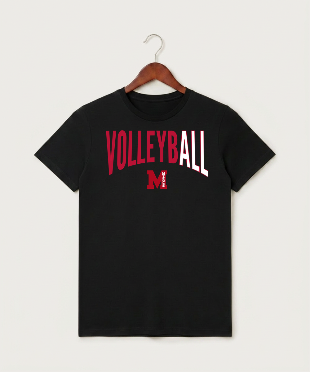 Mcgregor High School Volleyball (Girls) - Black T-Shirt - Full Front