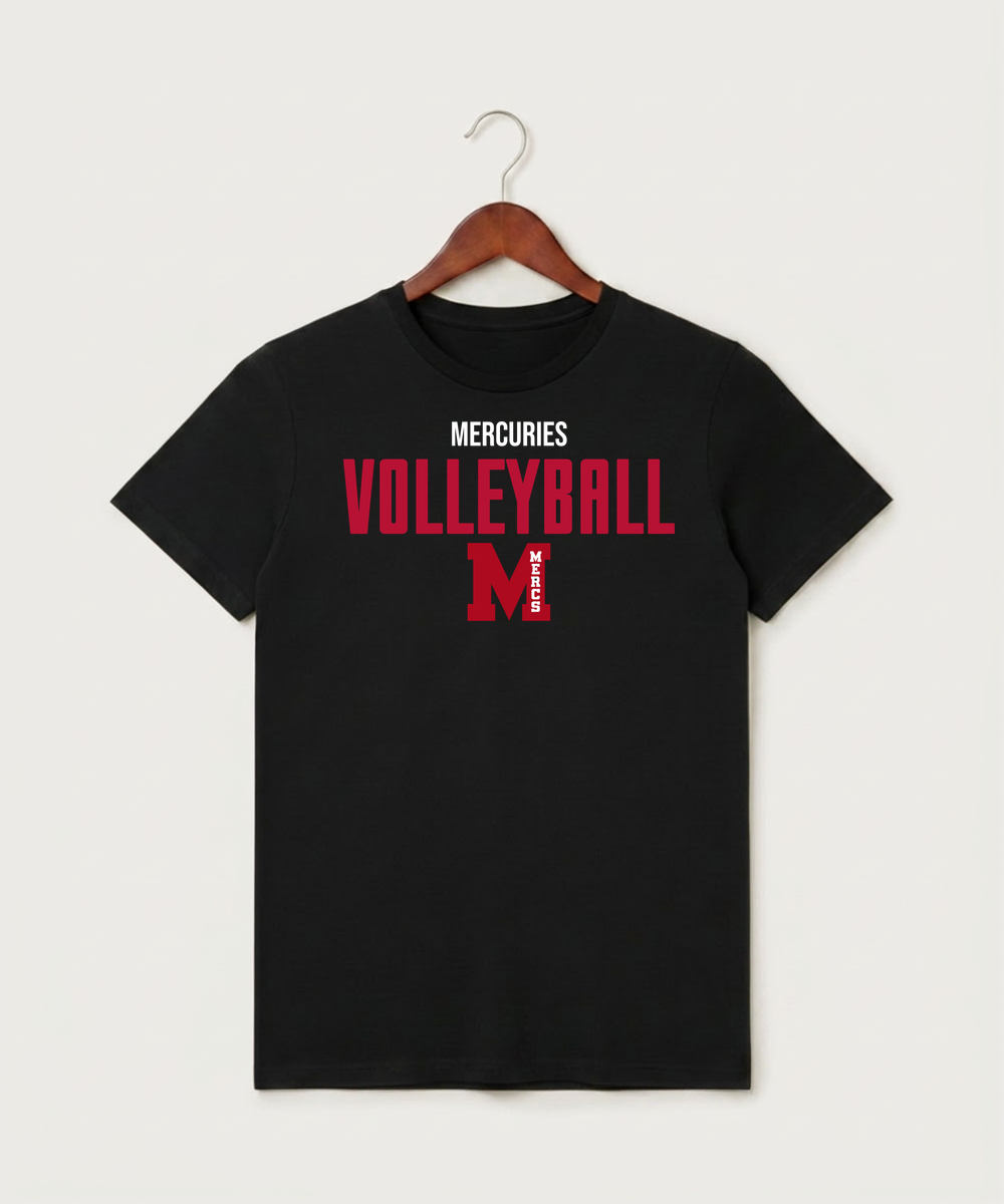 Mcgregor High School Volleyball (Girls) - Black T-Shirt - Full Front