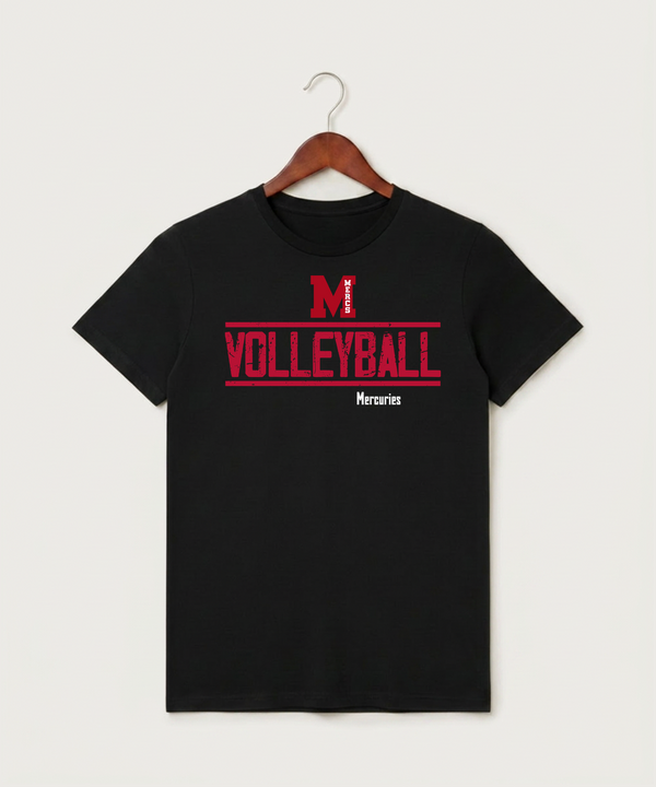 Mcgregor High School Volleyball (Girls) - Black T-Shirt - Full Front