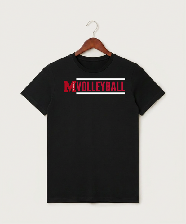 Mcgregor High School Volleyball (Girls) - Black T-Shirt - Full Front