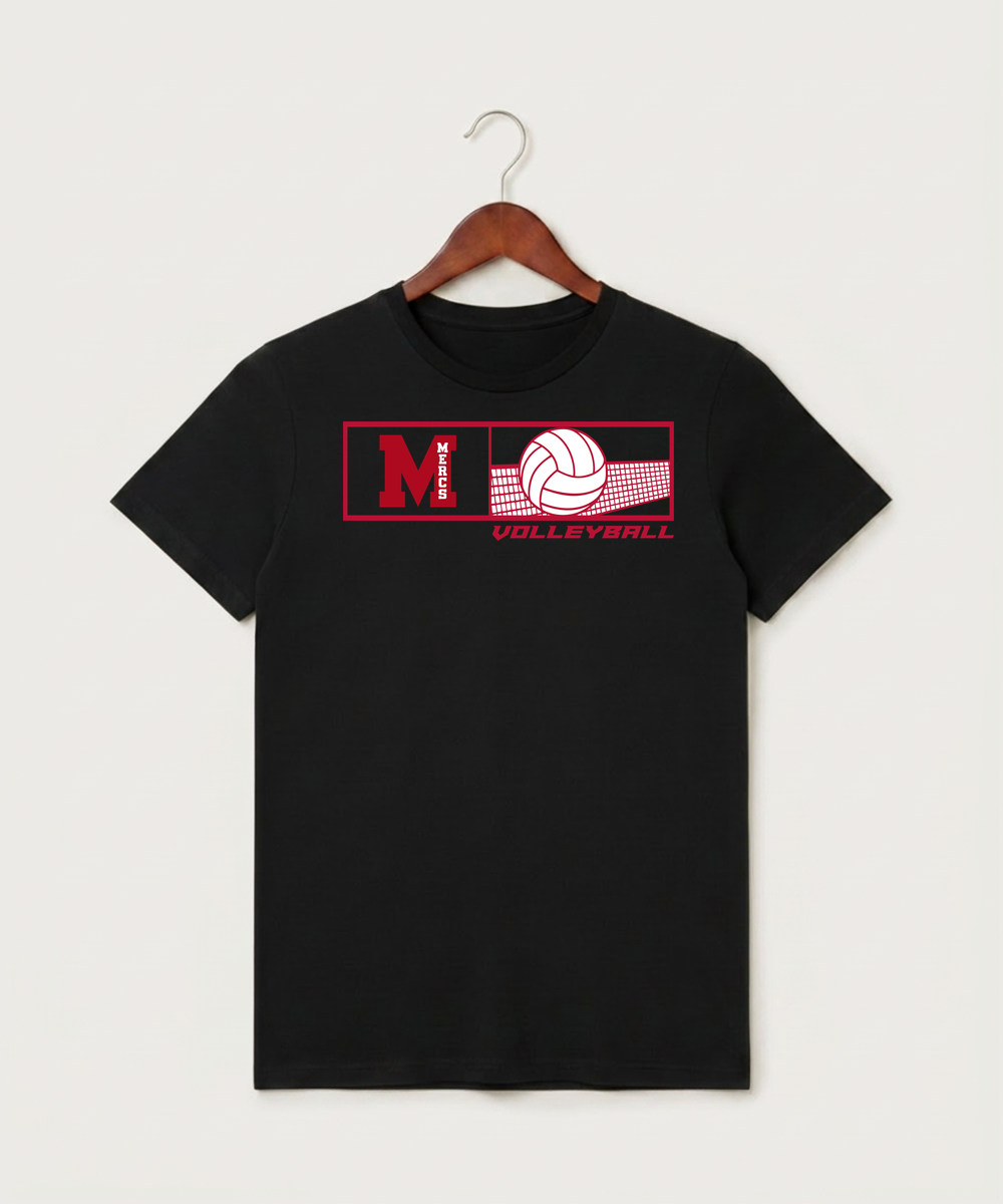 Mcgregor High School Volleyball (Girls) - Black T-Shirt - Full Front