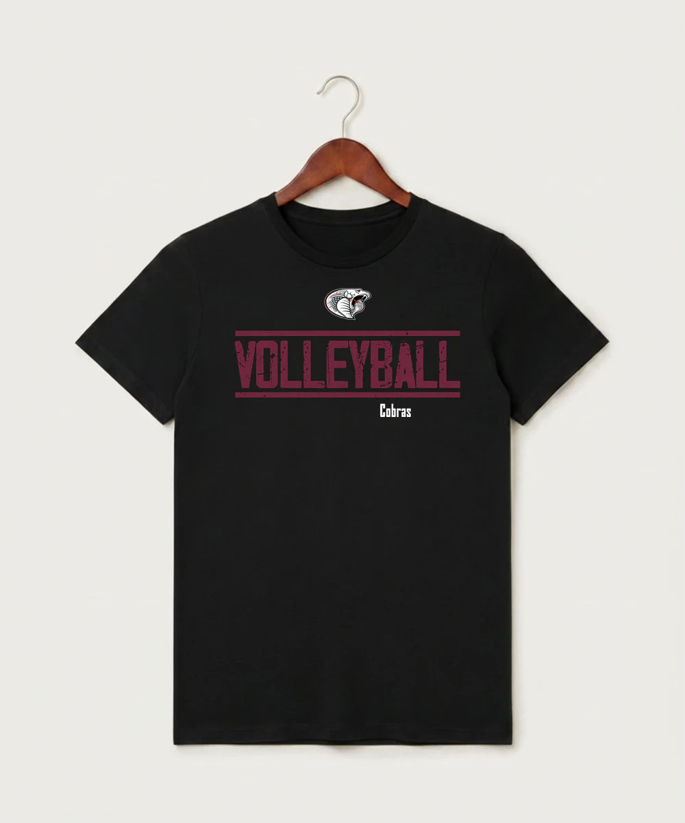 Triton High School Volleyball (Girls) - Black T-Shirt - Full Front