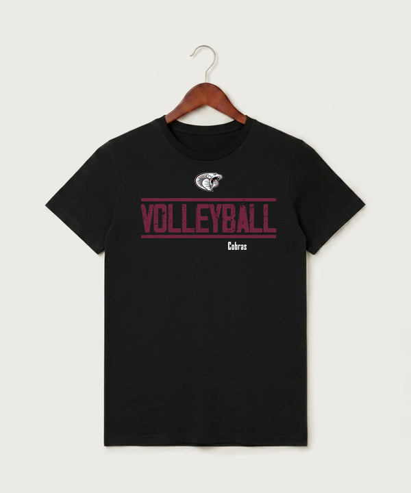 Triton High School Volleyball (Girls) - Black T-Shirt - Full Front