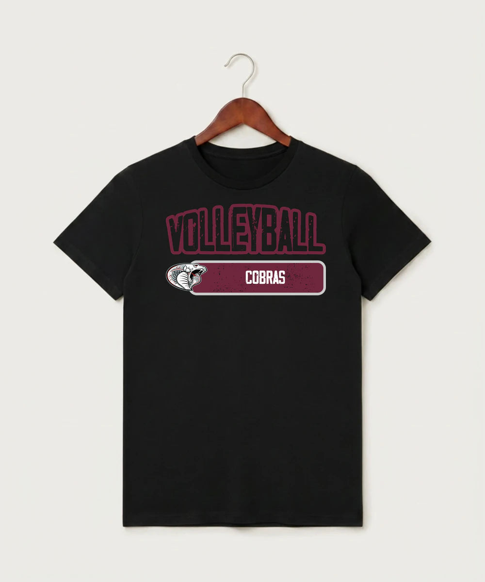 Triton High School Volleyball (Girls) - Black T-Shirt - Full Front