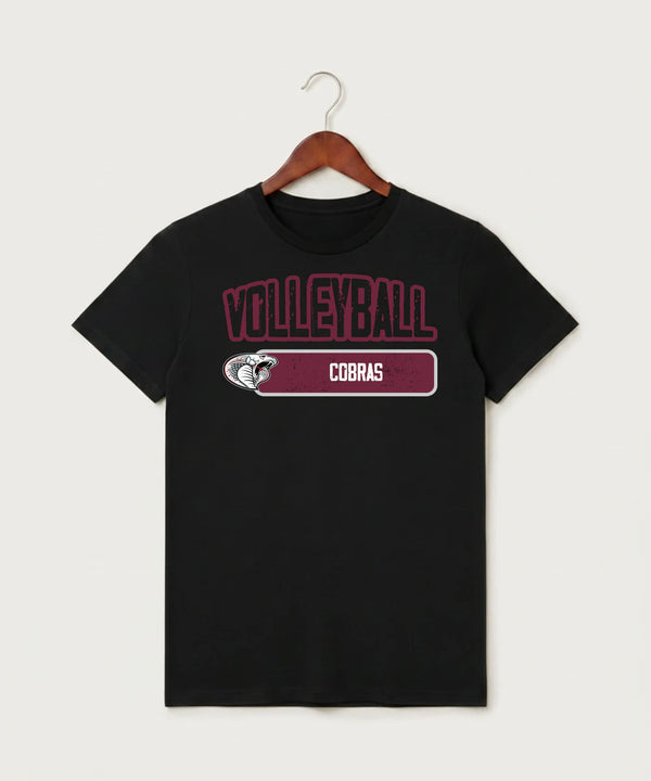 Triton High School Volleyball (Girls) - Black T-Shirt - Full Front