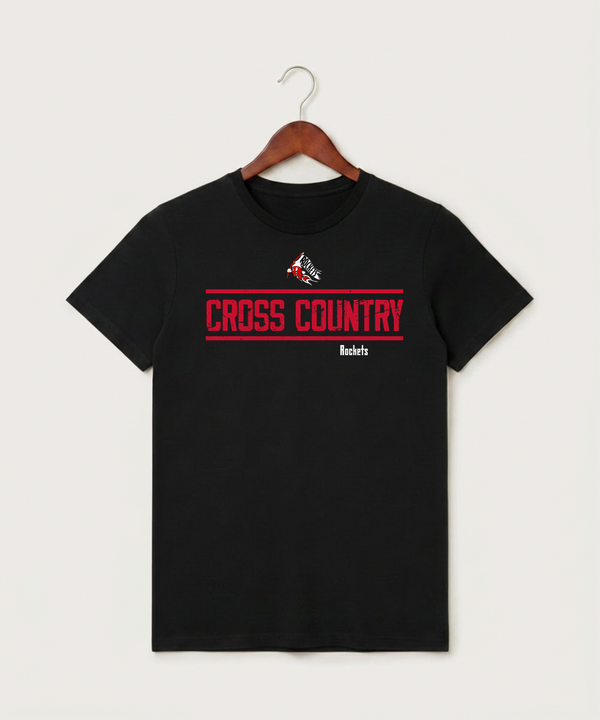 John Marshall High School Cross Country (Coed) - Black T-Shirt - Full Front