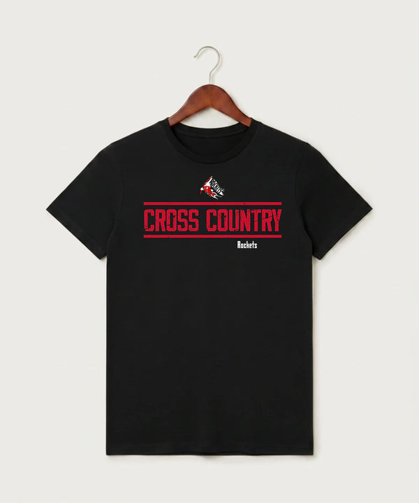 John Marshall High School Cross Country (Coed) - Black T-Shirt - Full Front