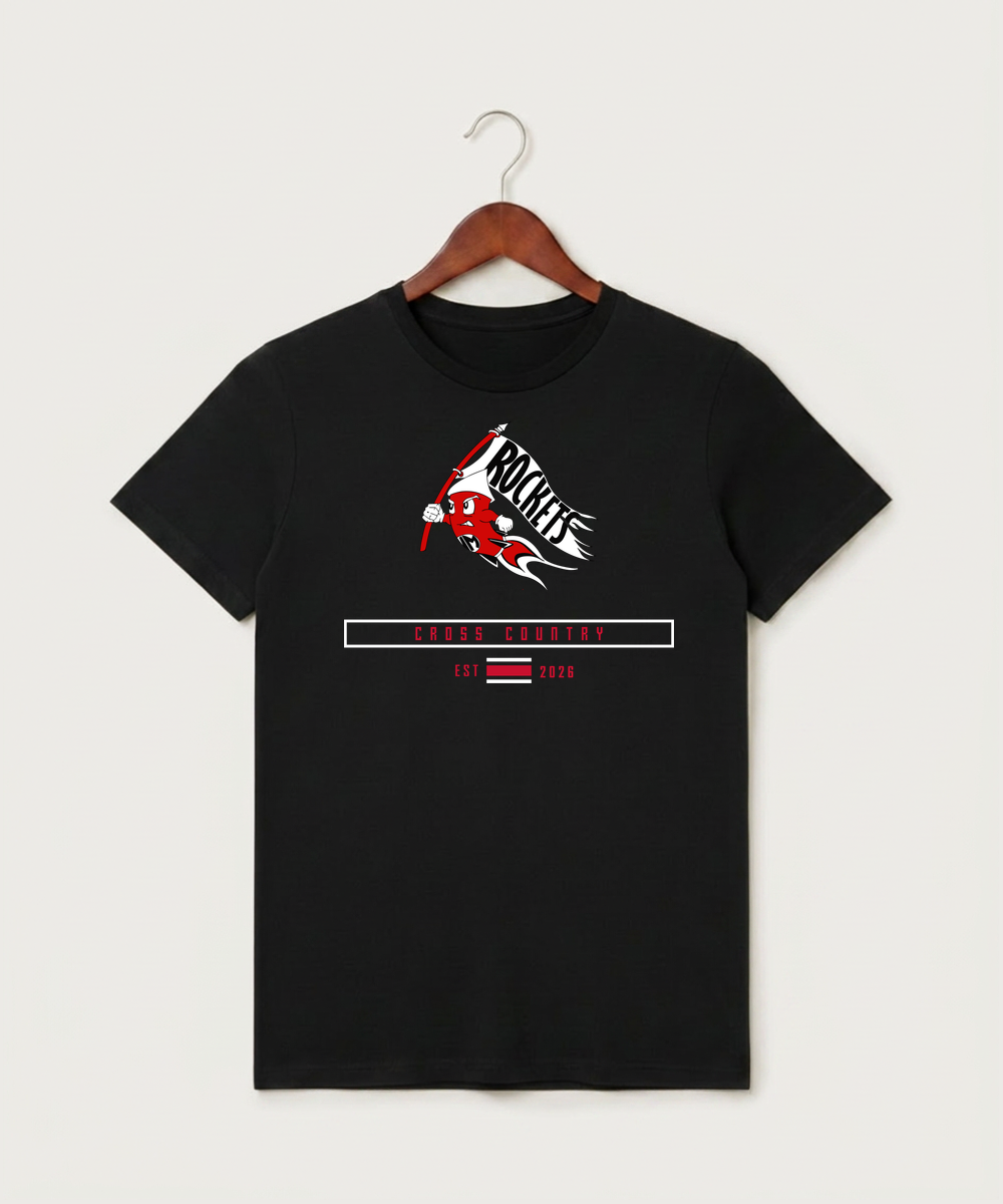 John Marshall High School Cross Country (Coed) - Black T-Shirt - Full Front