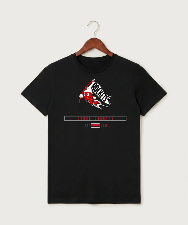 John Marshall High School Cross Country (Coed) - Black T-Shirt - Full Front