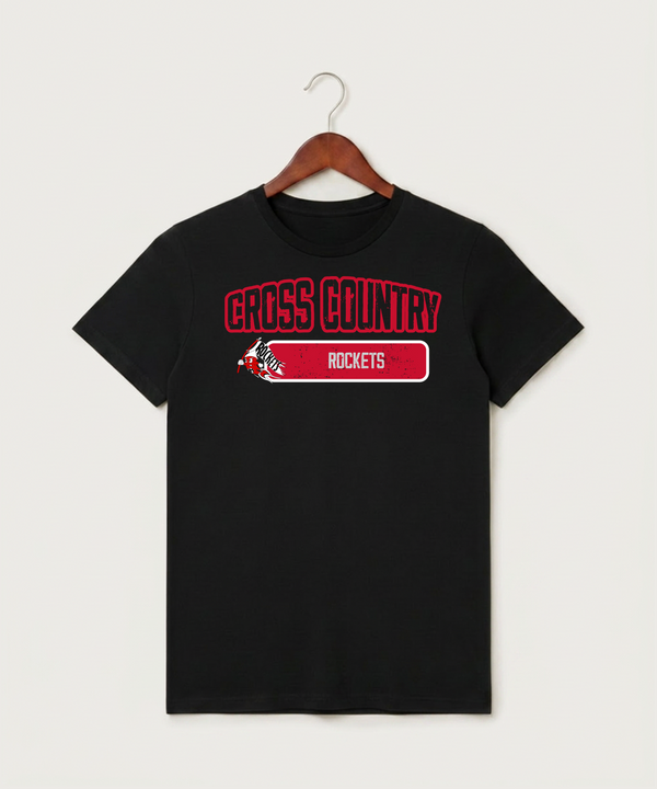 John Marshall High School Cross Country (Coed) - Black T-Shirt - Full Front