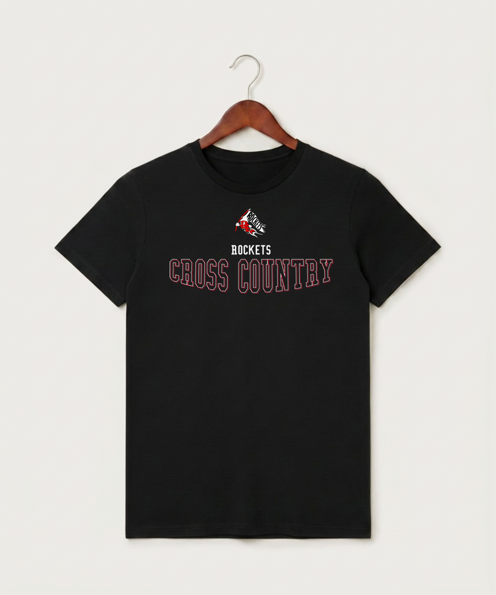 John Marshall High School Cross Country (Coed) - Black T-Shirt - Full Front