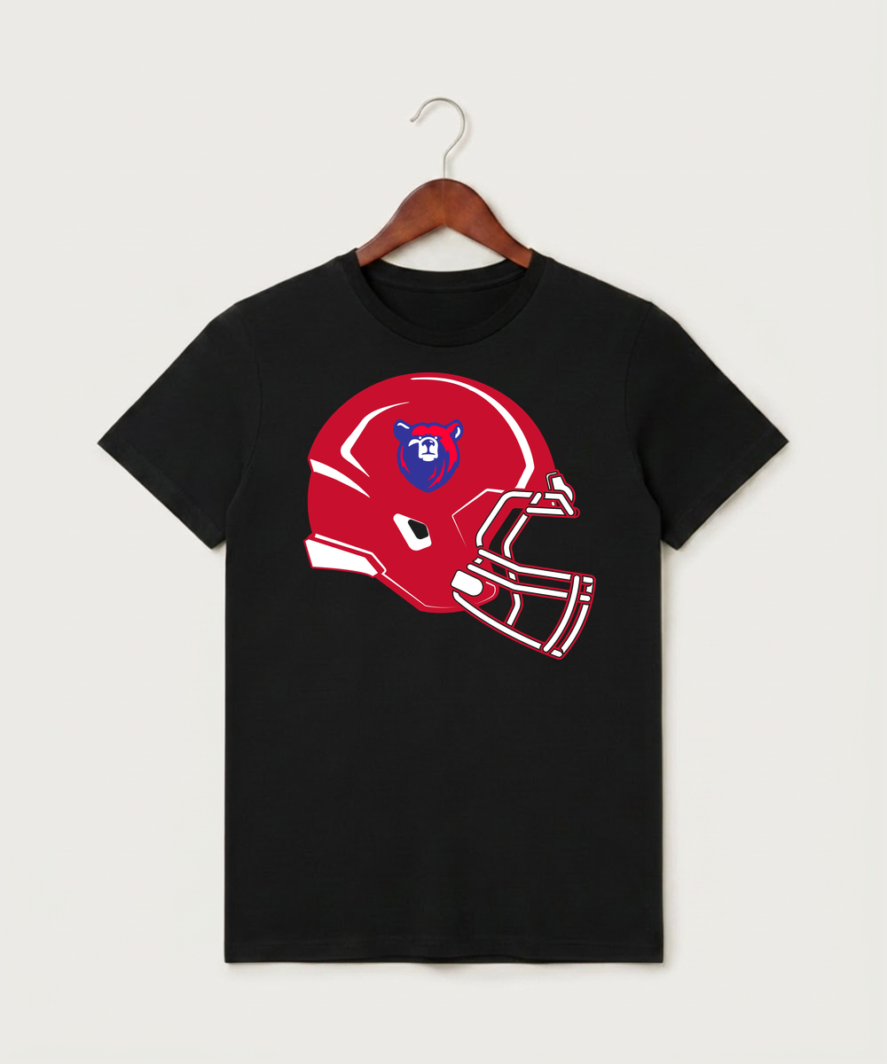 Bertha Hewitt High School Football (Boys) - Black T-Shirt - Full Front