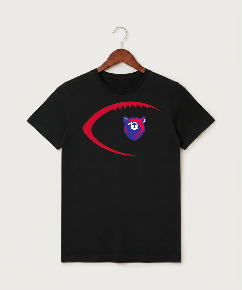 Bertha Hewitt High School Football (Boys) - Black T-Shirt - Full Front
