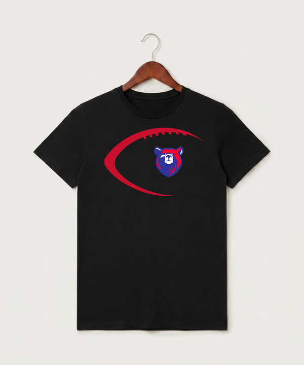 Bertha Hewitt High School Football (Boys) - Black T-Shirt - Full Front