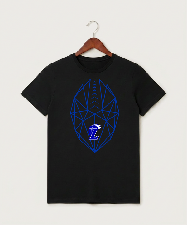 Lakeview High School Football (Boys) - Black T-Shirt - Full Front