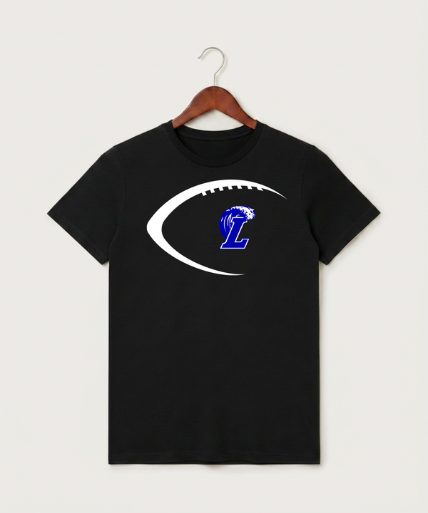 Lakeview High School Football (Boys) - Black T-Shirt - Full Front