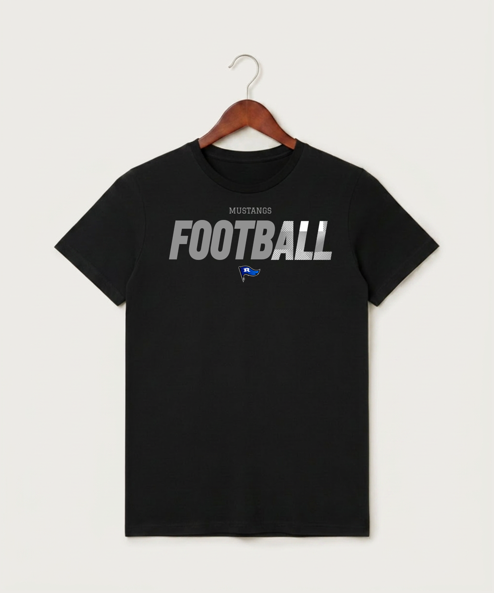 Red Lake County Central Football (Boys) - Black T-Shirt - Full Front