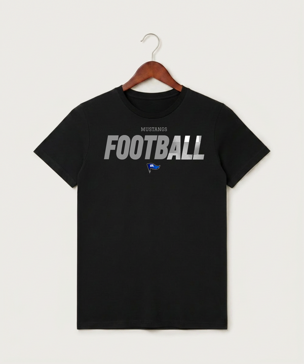 Red Lake County Central Football (Boys) - Black T-Shirt - Full Front