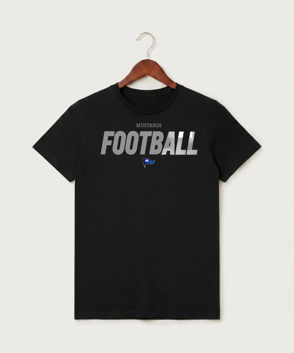 Red Lake County Central Football (Boys) - Black T-Shirt - Full Front