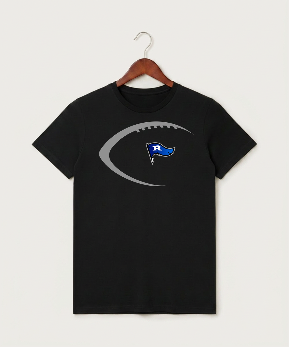 Red Lake County Central Football (Boys) - Black T-Shirt - Full Front