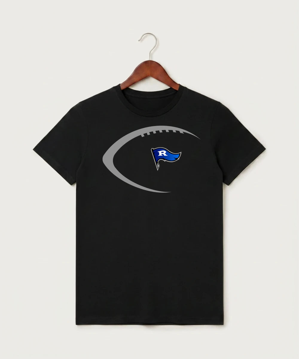 Red Lake County Central Football (Boys) - Black T-Shirt - Full Front