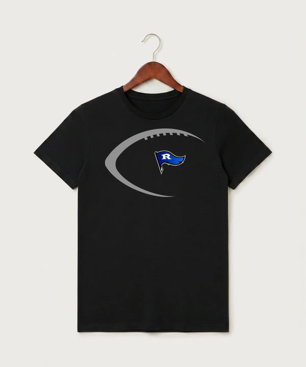 Red Lake County Central Football (Boys) - Black T-Shirt - Full Front