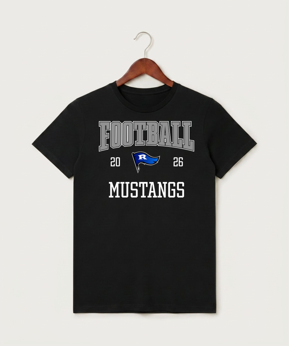 Red Lake County Central Football (Boys) - Black T-Shirt - Full Front