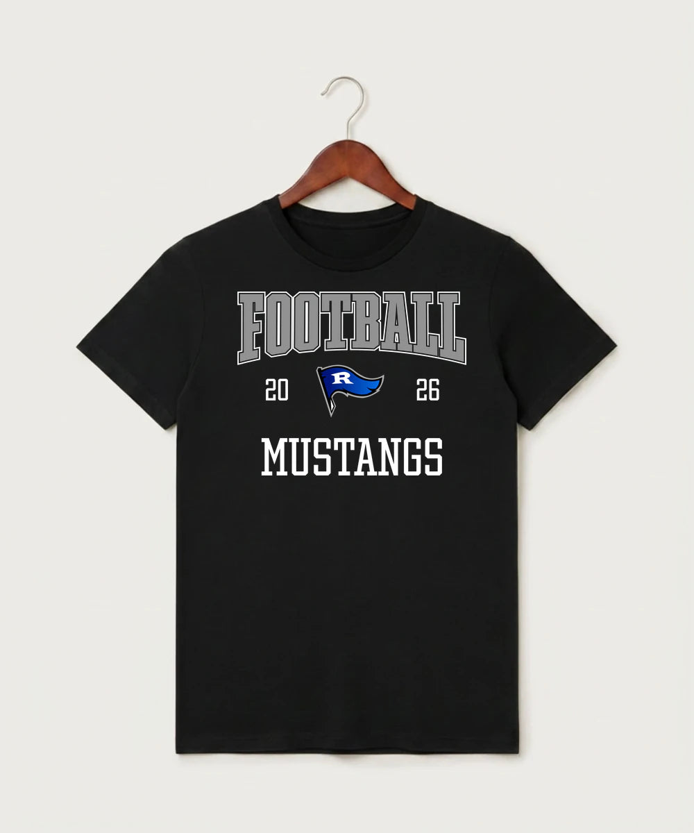 Red Lake County Central Football (Boys) - Black T-Shirt - Full Front