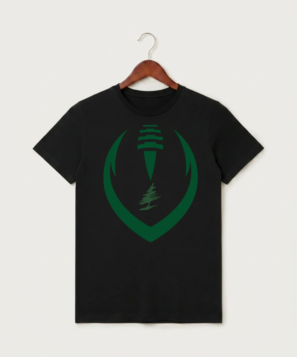 DC Everest High School Football - Black T-Shirt - Full Front