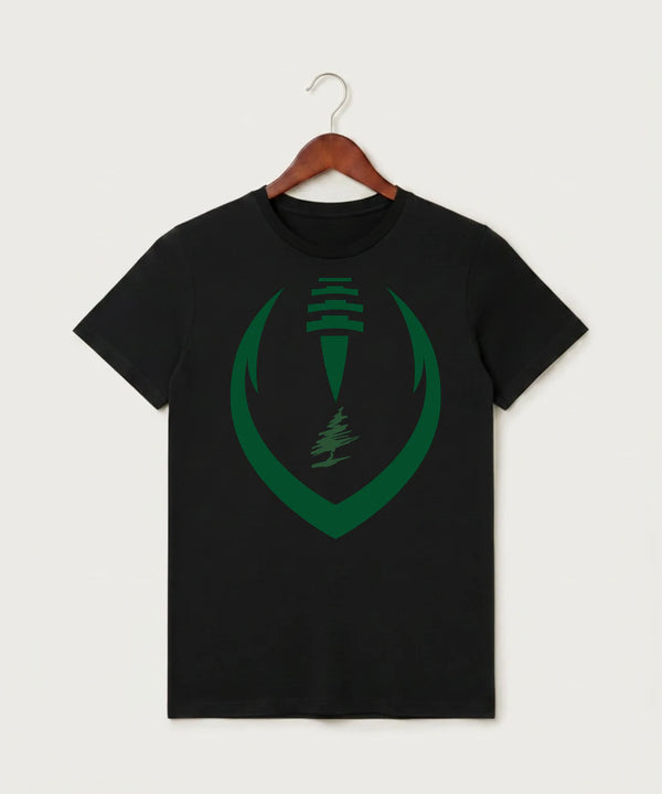 DC Everest High School Football - Black T-Shirt - Full Front