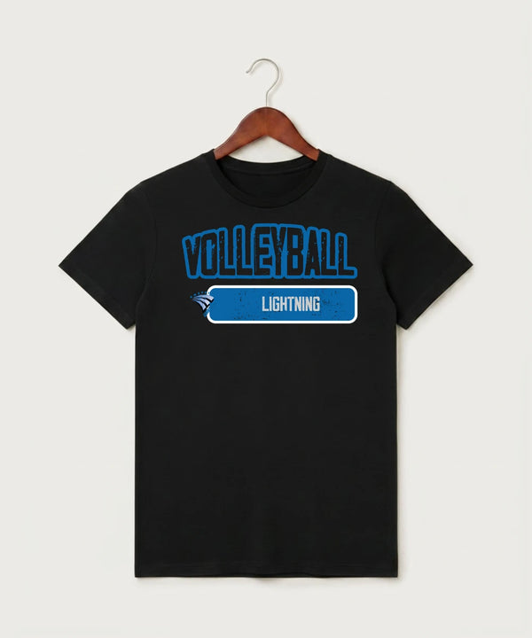 Eastview High School Volleyball (Girls) - Black T-Shirt - Full Front