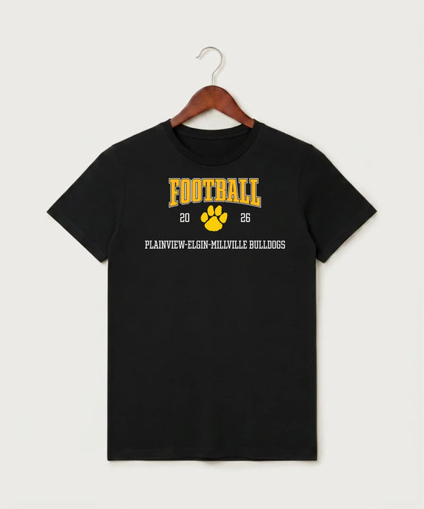 Plainview Elgin Millville H S Football (Boys) - Black T-Shirt - Full Front