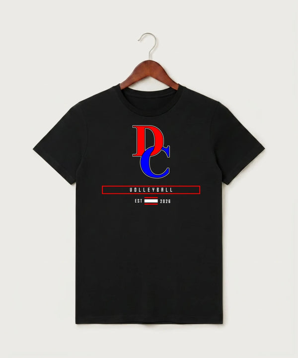 Davenport Central High School Volleyball (Girls) - Black T-Shirt - Full Front