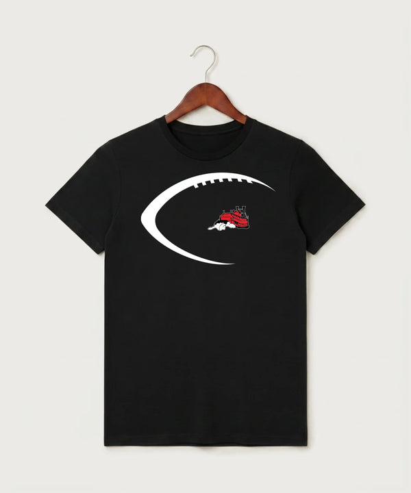 Fulton High School Football (Boys) - Black T-Shirt - Full Front