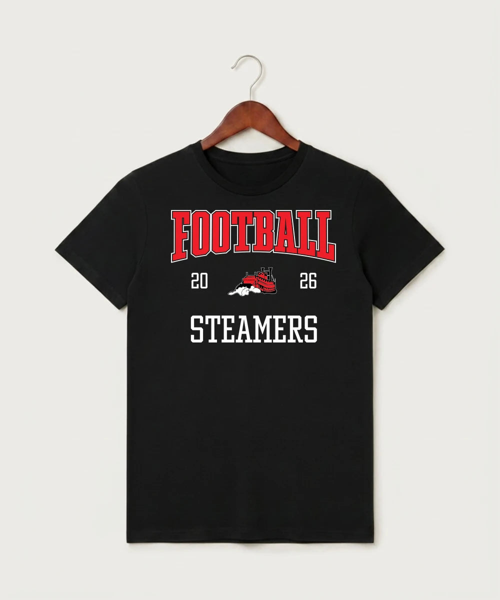Fulton High School Football (Boys) - Black T-Shirt - Full Front