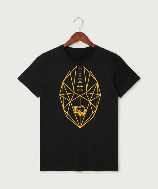 Le-Win Football - Black T-Shirt - Full Front
