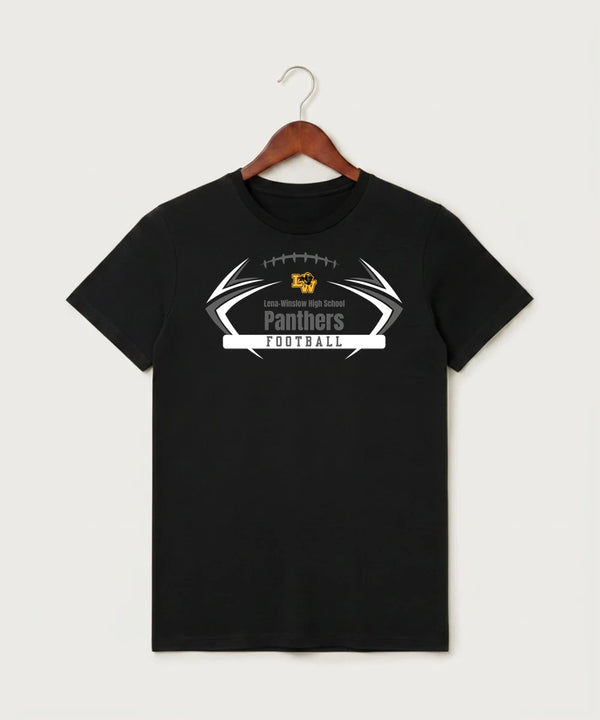 Le-Win Football - Black T-Shirt - Full Front