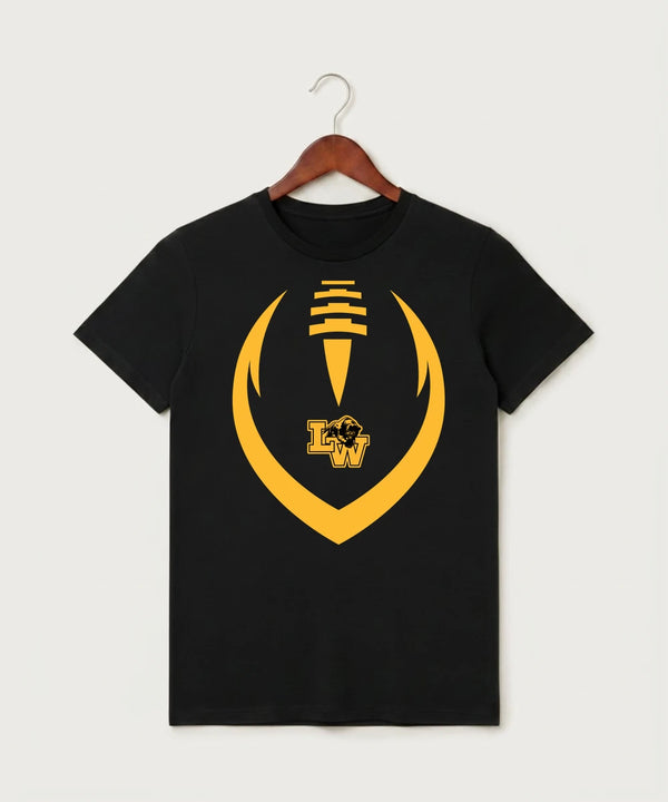 Le-Win Football - Black T-Shirt - Full Front