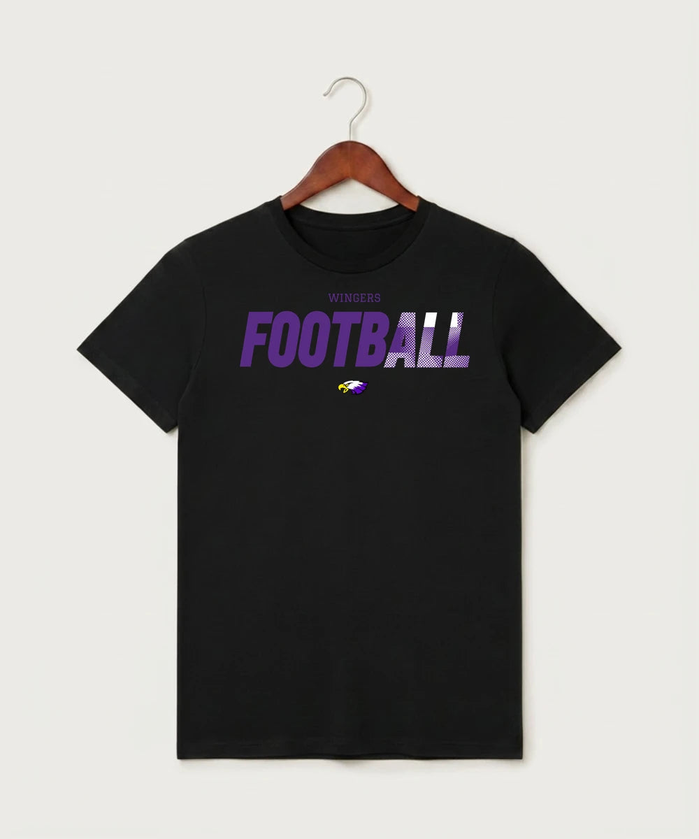 Red Wing High School Football - Black T-Shirt - Full Front