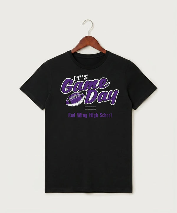 Red Wing High School Football - Black T-Shirt - Full Front