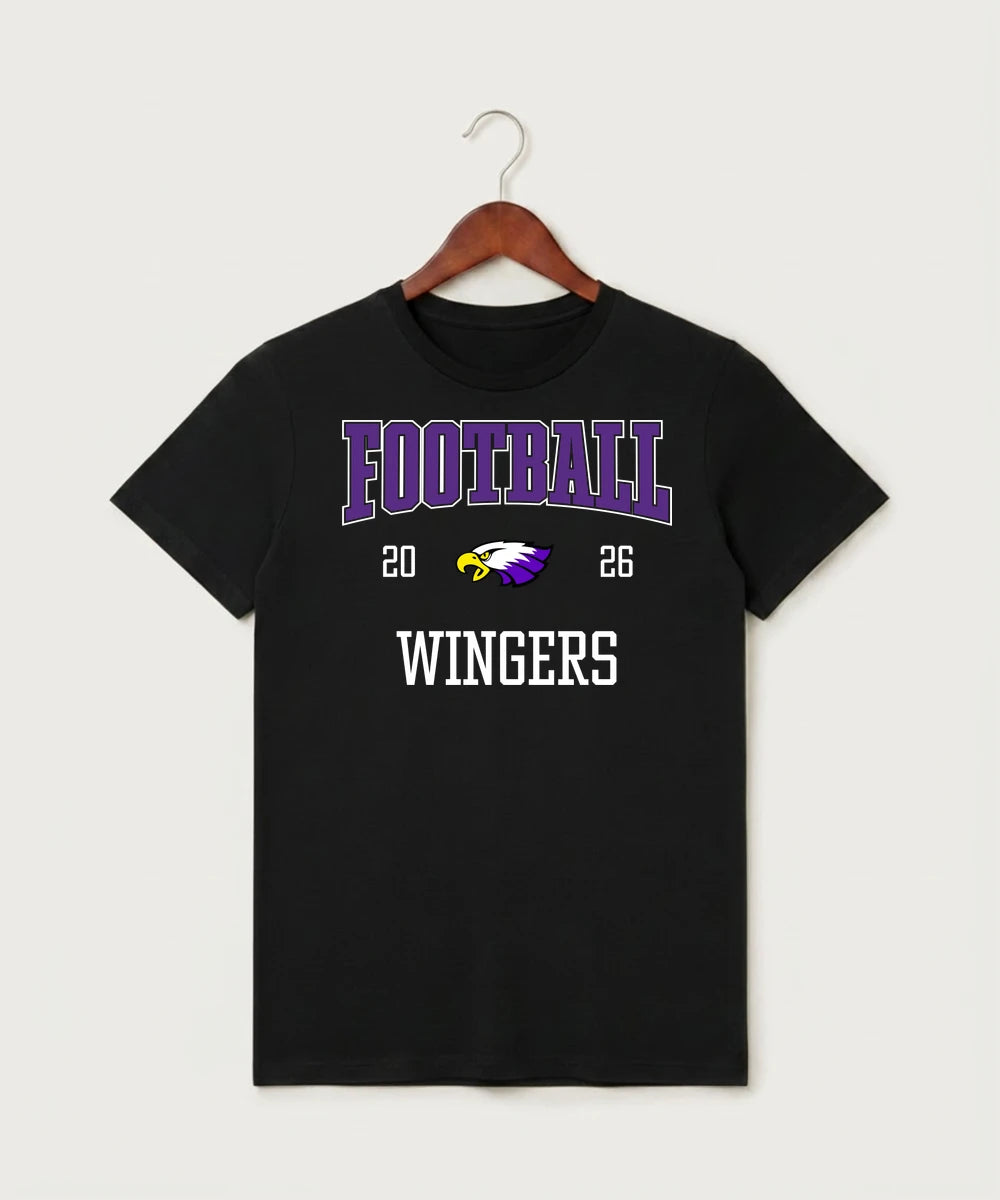 Red Wing High School Football - Black T-Shirt - Full Front
