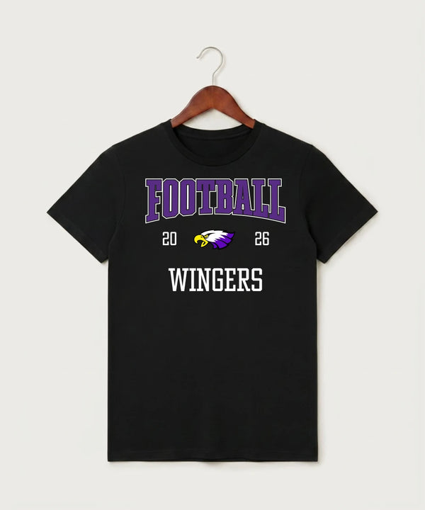 Red Wing High School Football - Black T-Shirt - Full Front